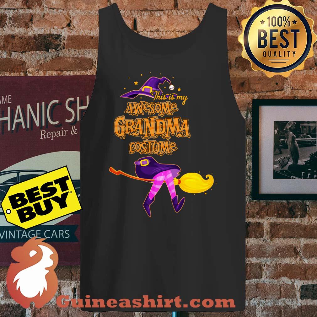 This Is My Awesome Grandma Costume Witch Flying On A Broomstick tank top