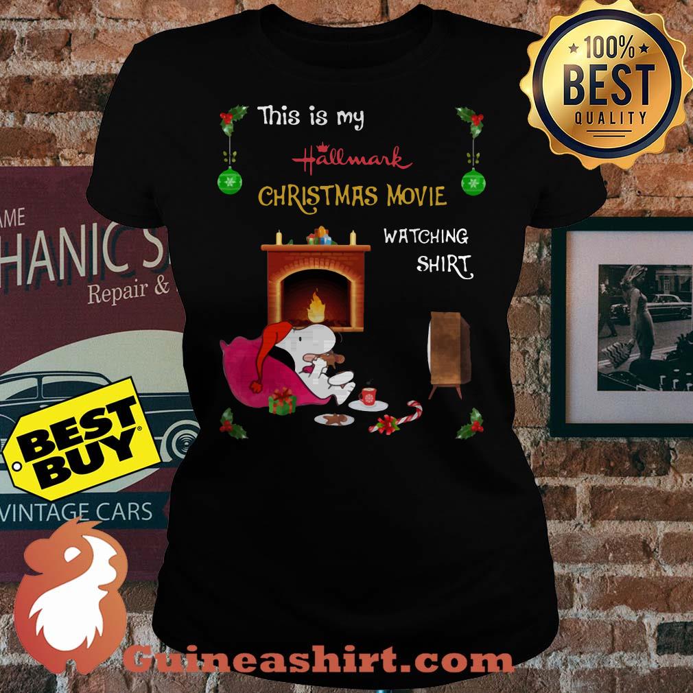 This is my Hallmark Christmas movie watching Snoopy ladies tee
