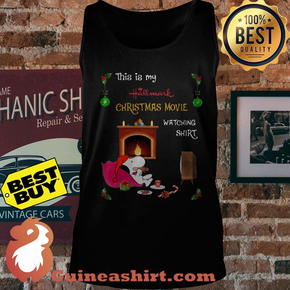 This is my Hallmark Christmas movie watching Snoopy tank top