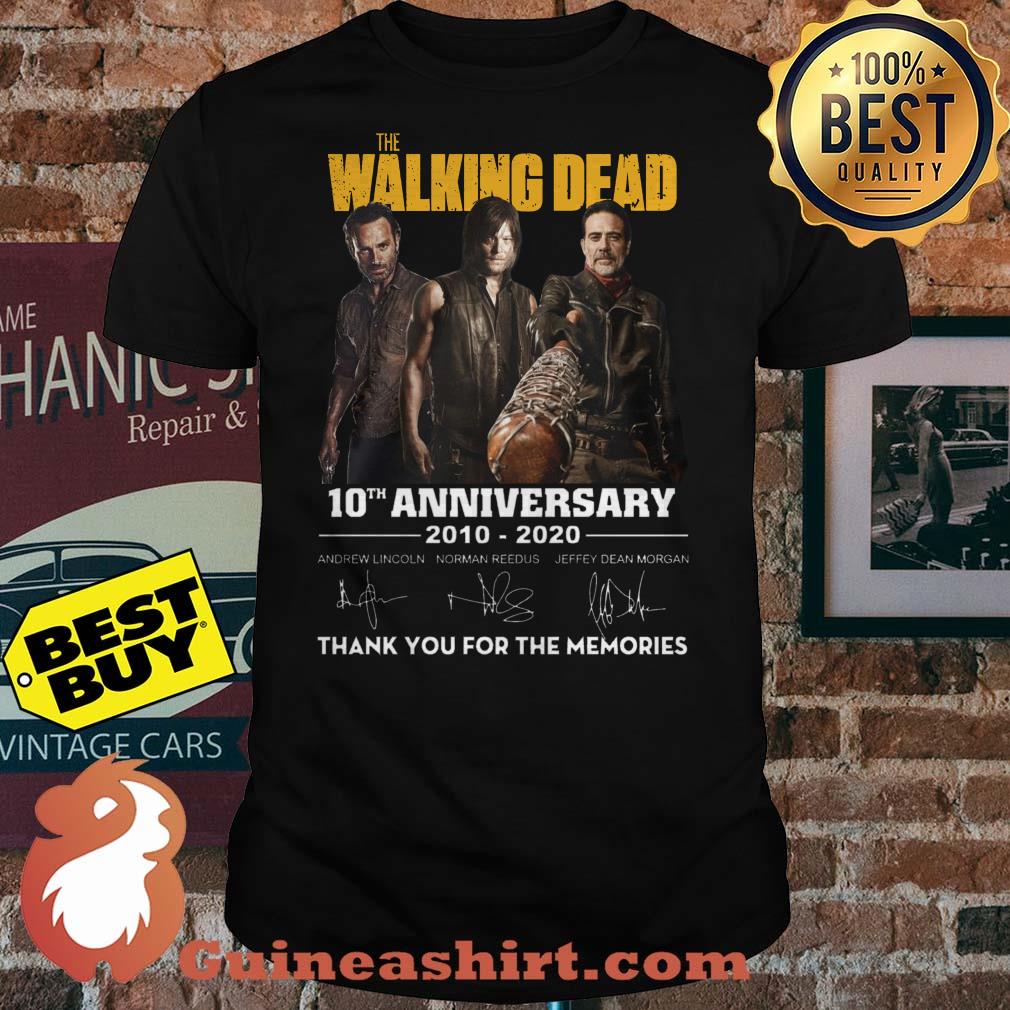 The Walking Dead 10th Anniversary 2010-2020 Signature Thank You For The Memories Shirt