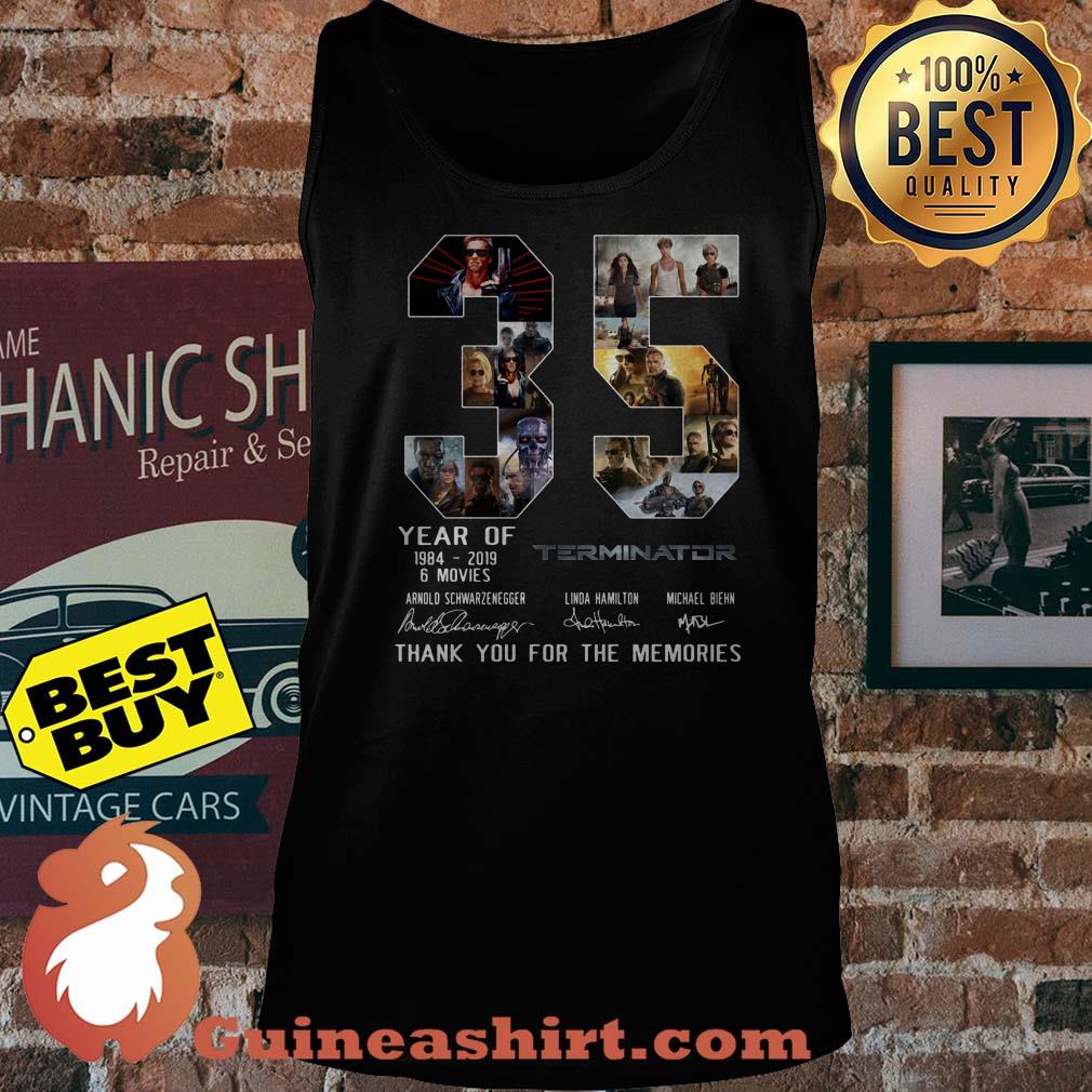 35 Years Of Terminator 1984 2019 Signature Thank You For The Memories tank top