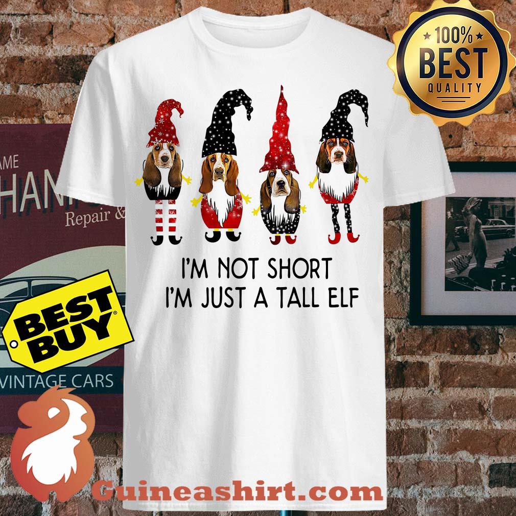 Basset hound I'm Not Short I'm Just A Tall Elf shirt