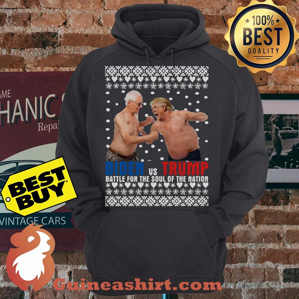 Biden vs Trump Battle For The Soul Of The Nation Ugly Christmas hoodie