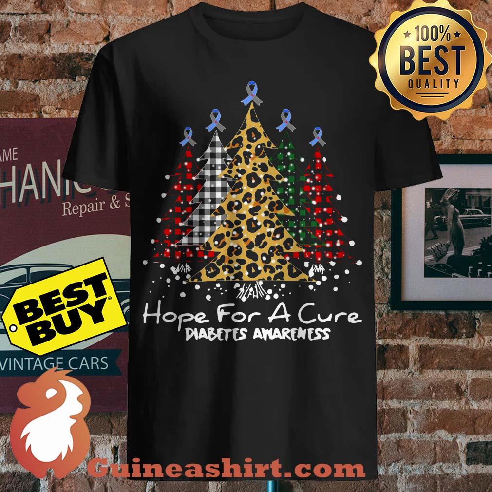 Christmas Tree Hope For A Cure Diabetes Awareness shirt