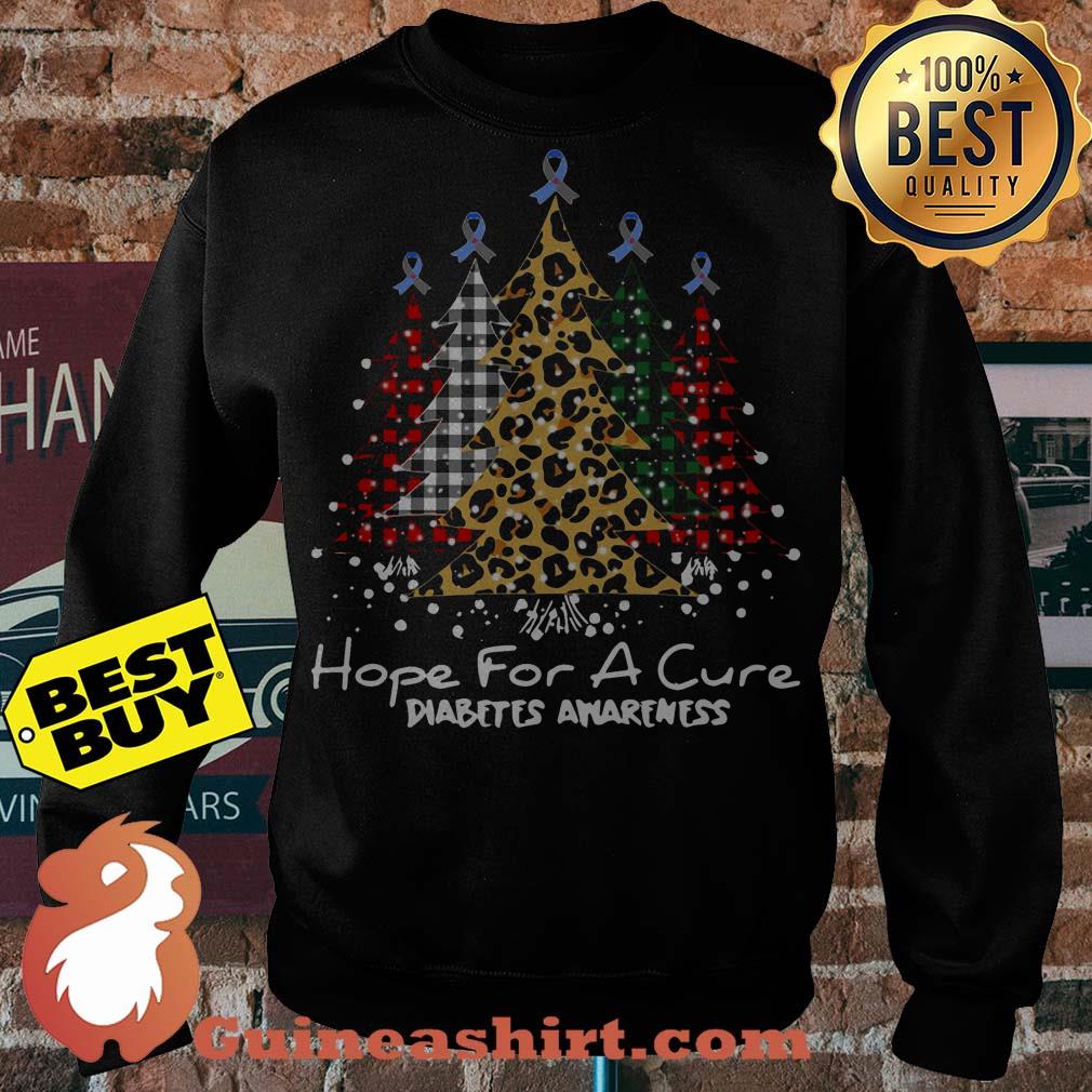 Christmas Tree Hope For A Cure Diabetes Awareness sweatshirt