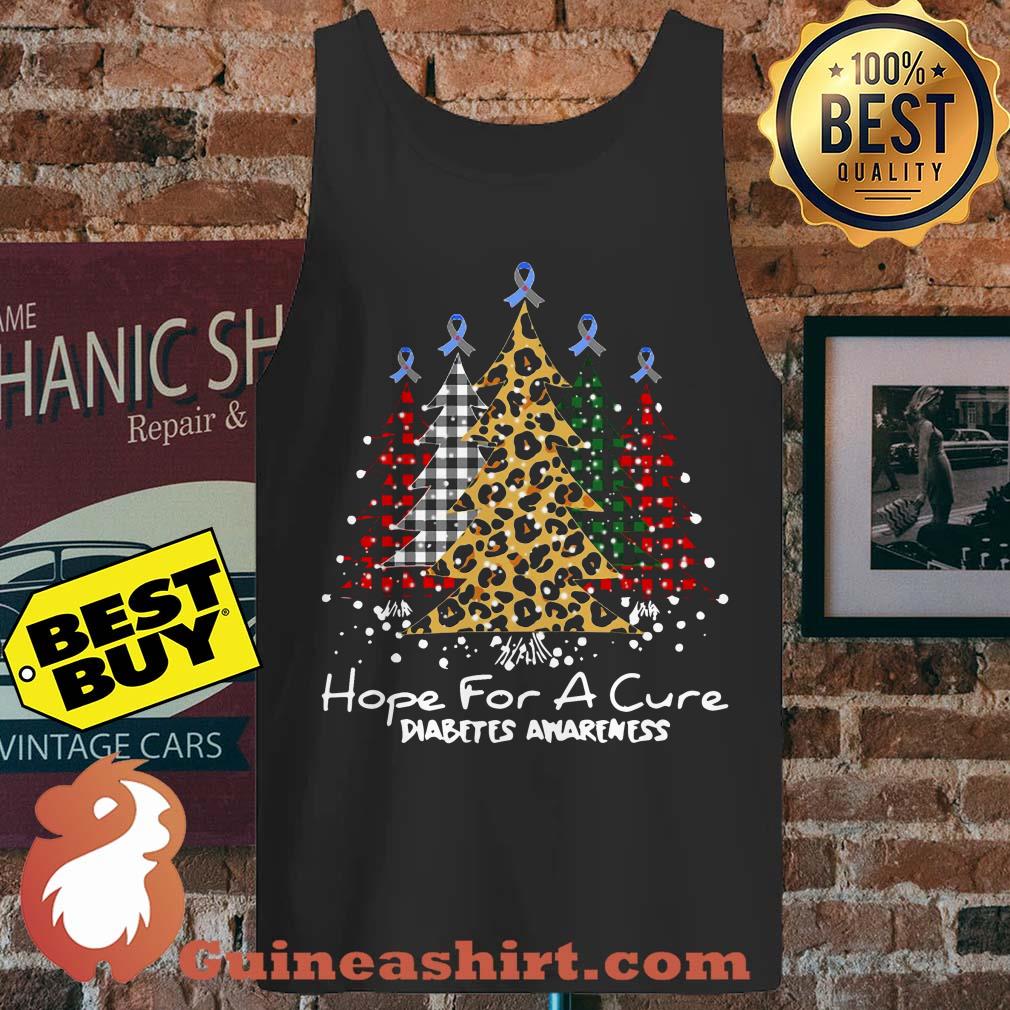 Christmas Tree Hope For A Cure Diabetes Awareness tank top