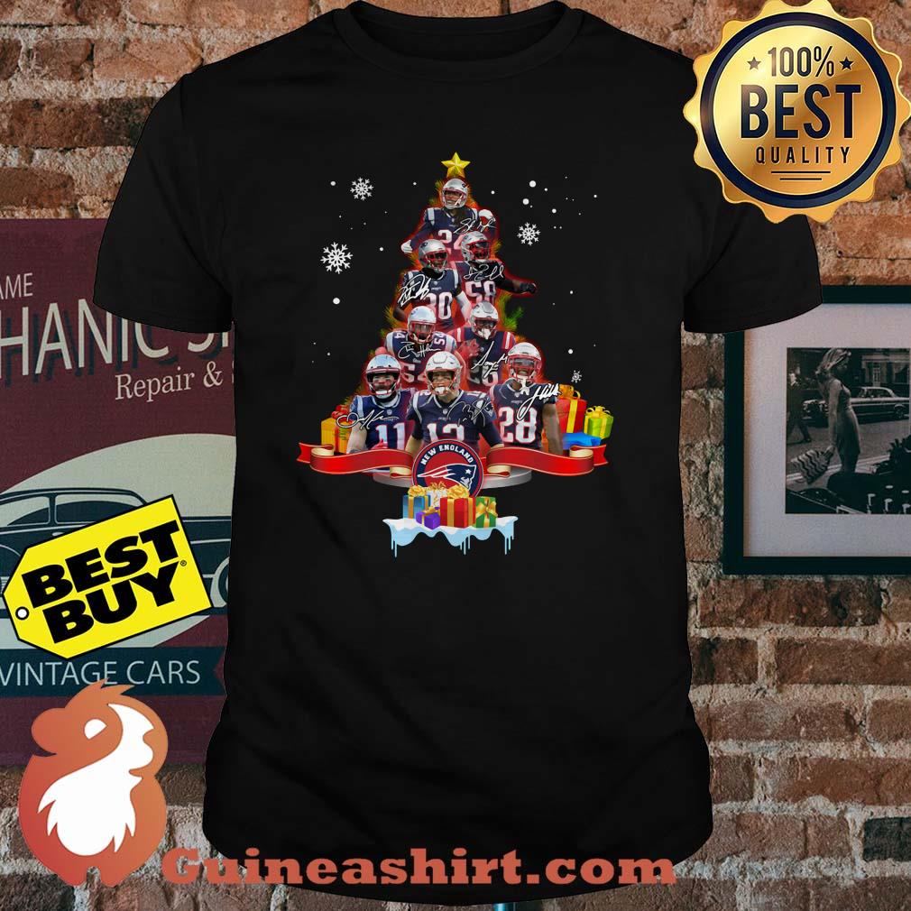 Christmas Tree New England Patriots Logo Signature shirt