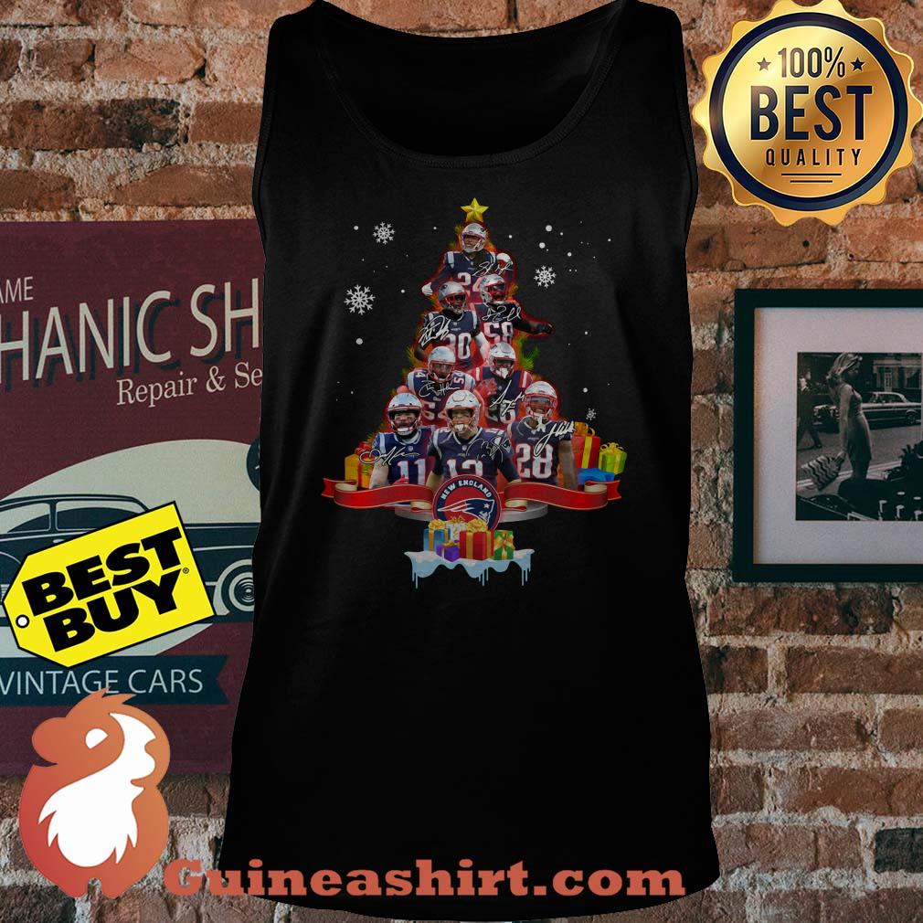 Christmas Tree New England Patriots Logo Signature tank top