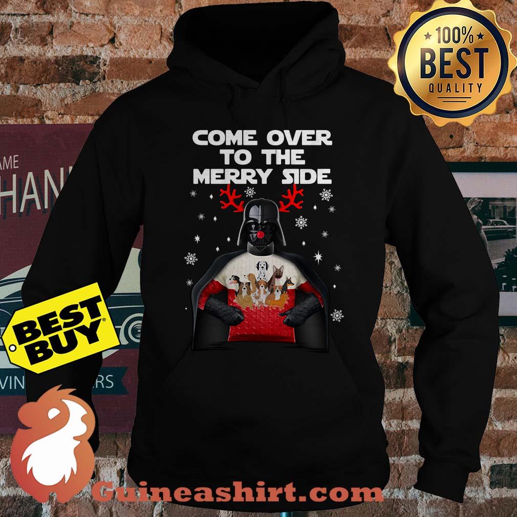 Come Over To The Merry Side Darth Vader Star Wars Christmas Dogs hoodie