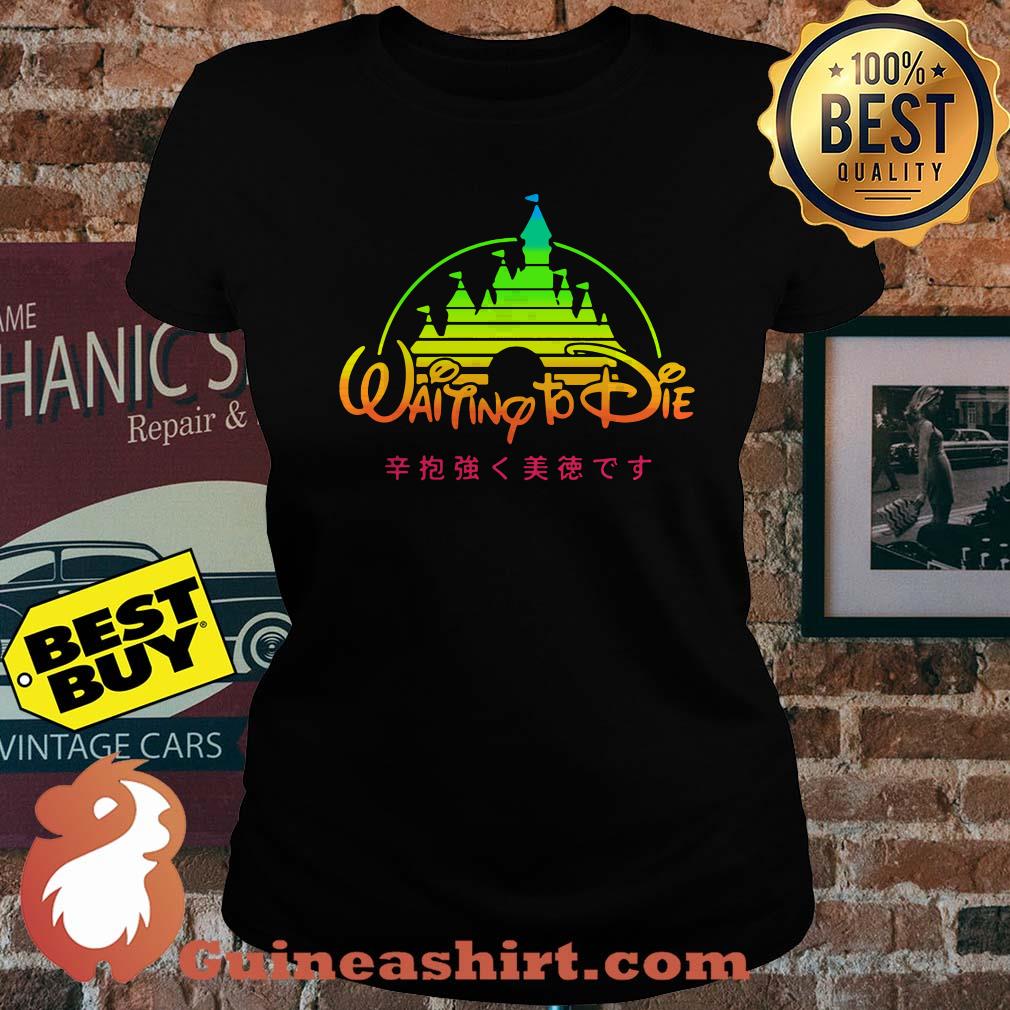 Disney Waiting To Die Vaporwave ladies tee