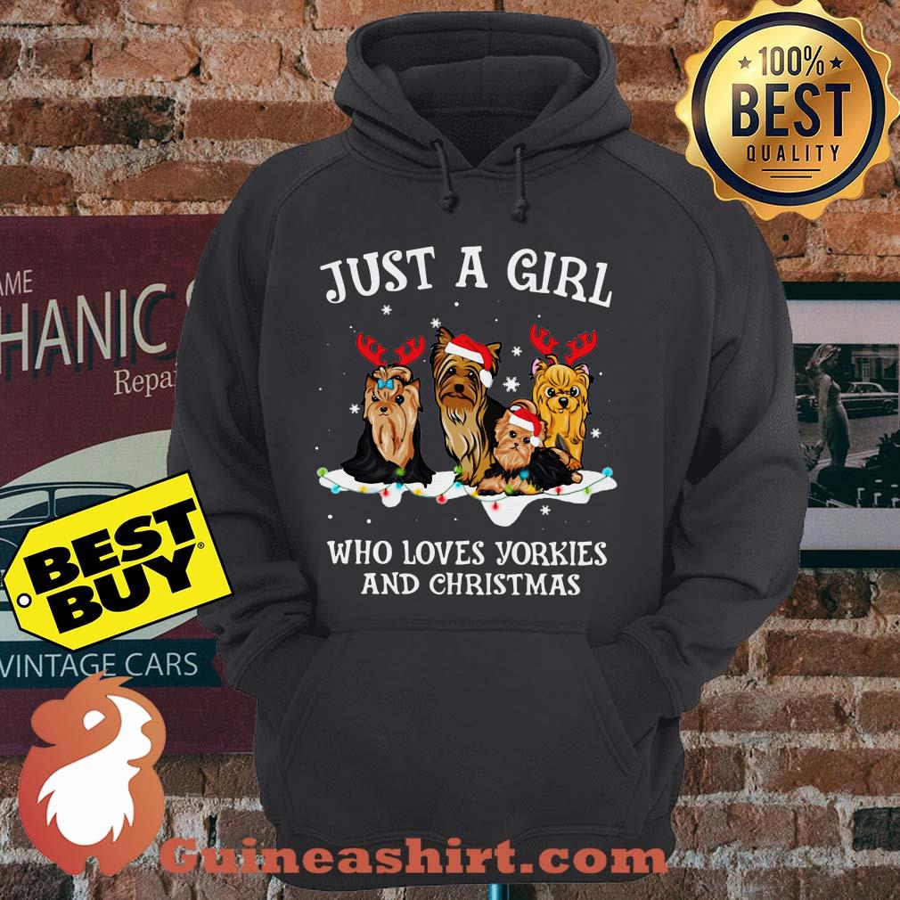 Just A Girl Who Loves Yorkies And Christmas Yorkie Dog Snowflakes hoodie