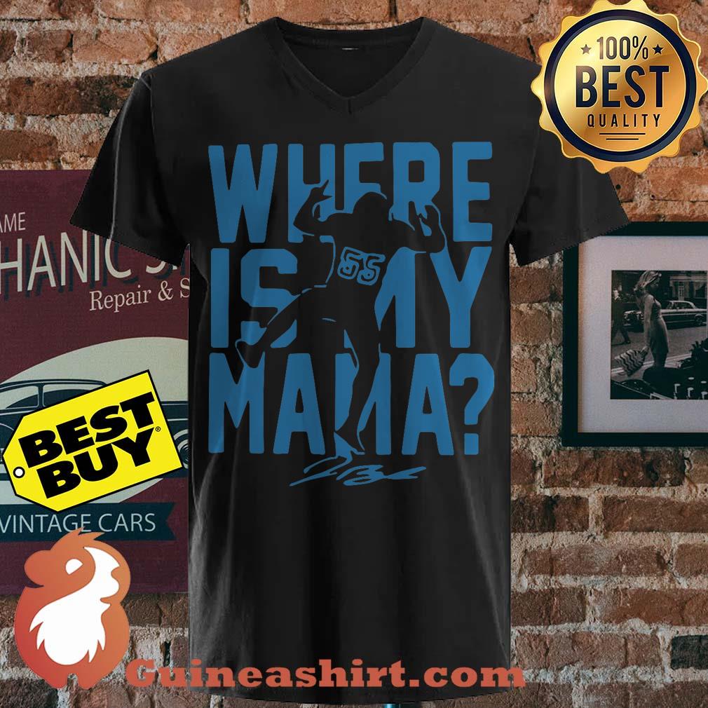 Where Is My Mama Jerome Baker Jr Miami Dolphins 55 Signature v neck
