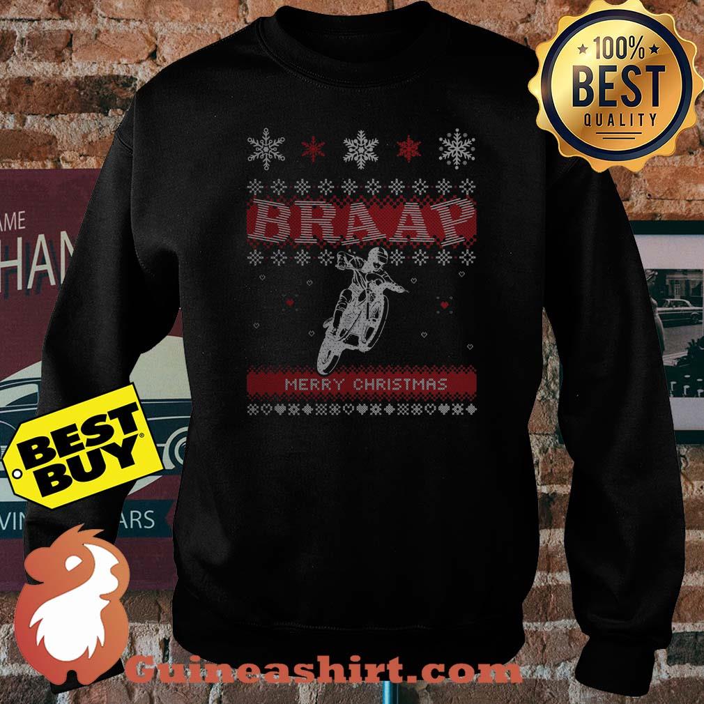 Motorcycle Dirt Bike Braap Merry Christmas Vintage sweatshirt