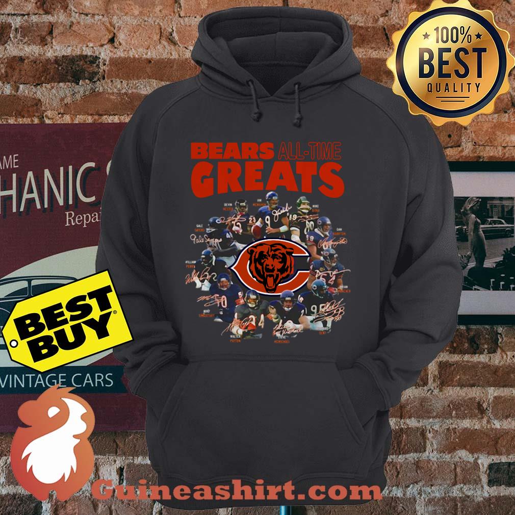 NFL Cool Chicago Bears all time greats team players Signatures Tiger hoodie