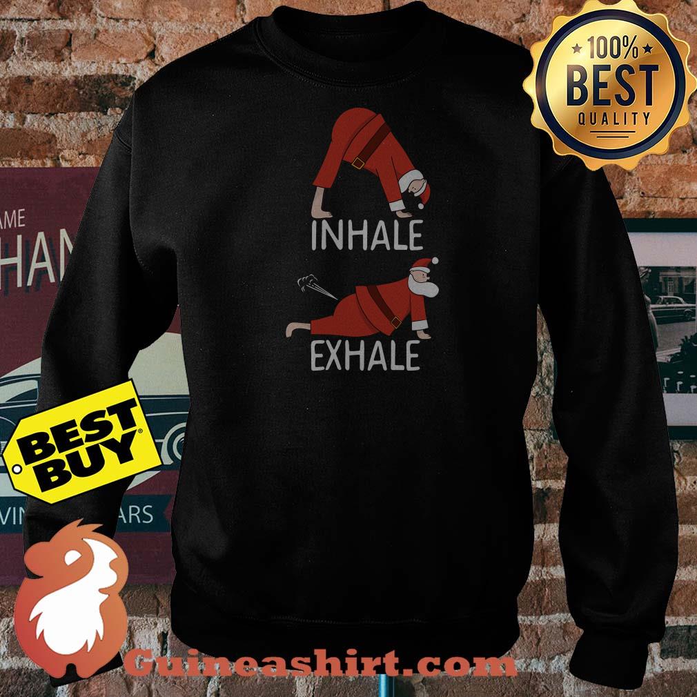 Santa Claus INHALE EXHALE Christmas sweatshirt