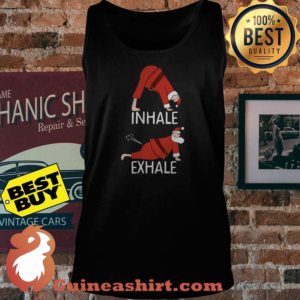 Santa Claus INHALE EXHALE Christmas tank top