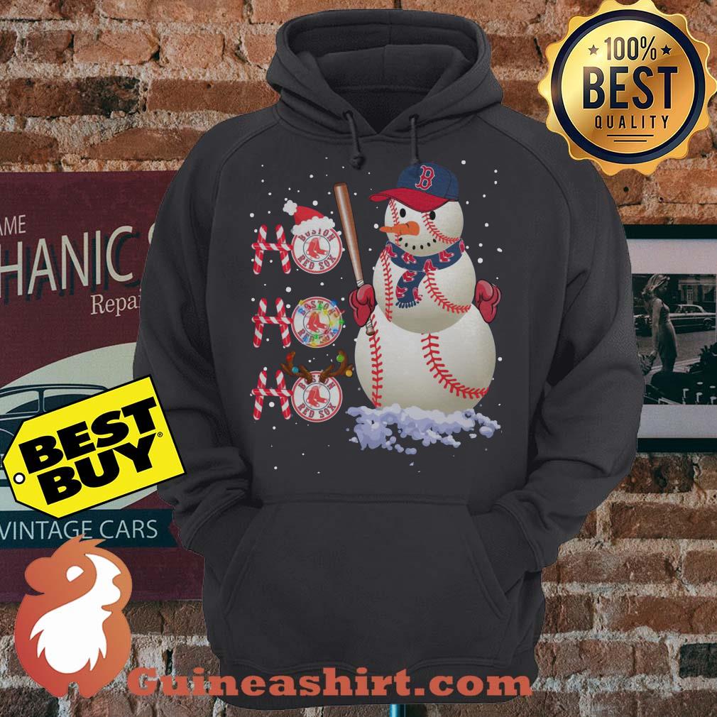Snowman Boston Red Sox Logo Baseball Ho Ho Ho Christmas hoodie