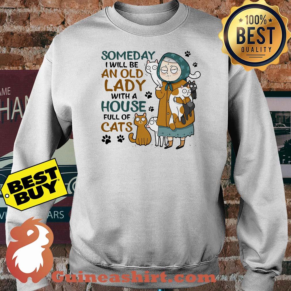 Someday I will be an old lady with a house full of cats sweatshirt