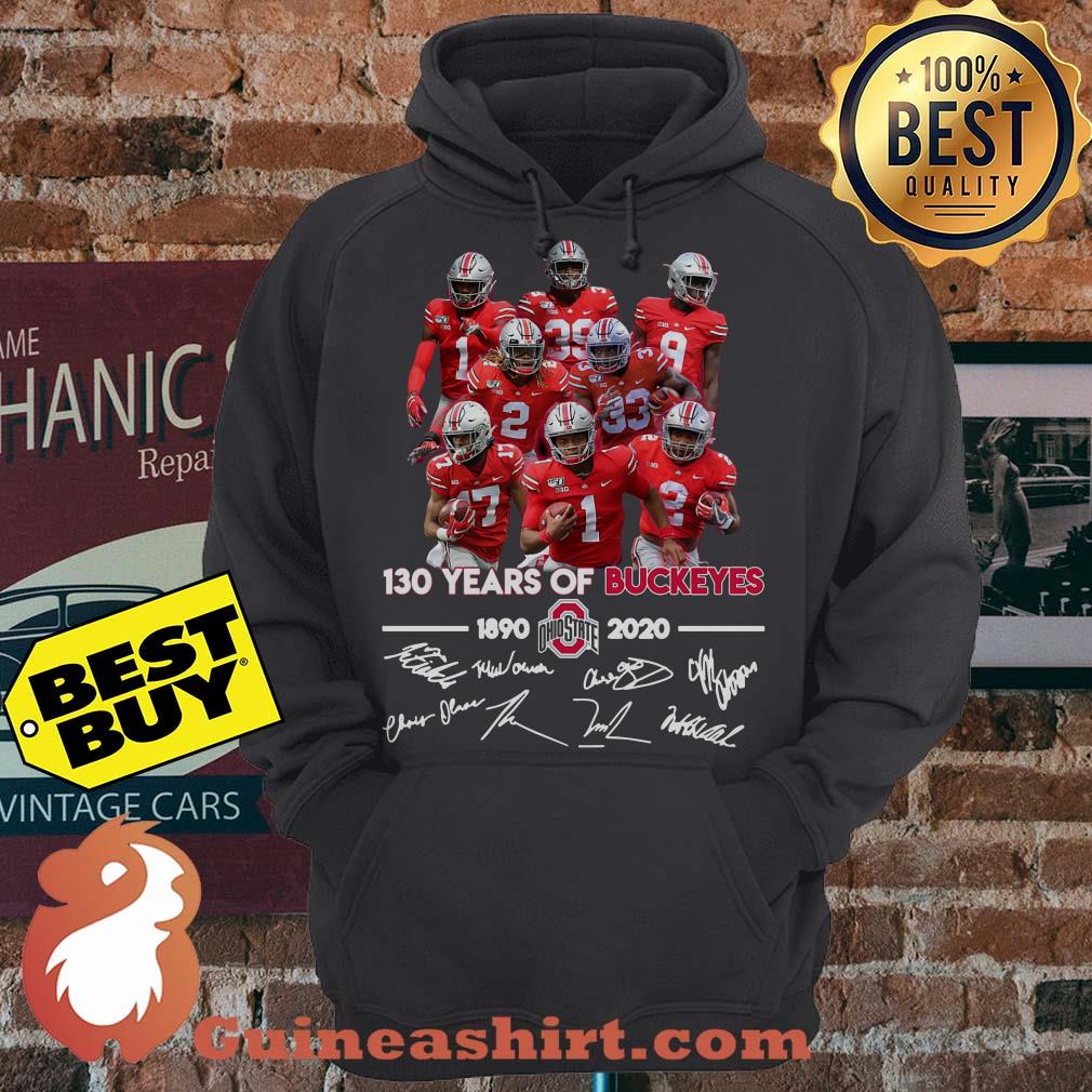 130 Years Of Buckeyes 1890 2020 Logo Signatures hoodie sweater