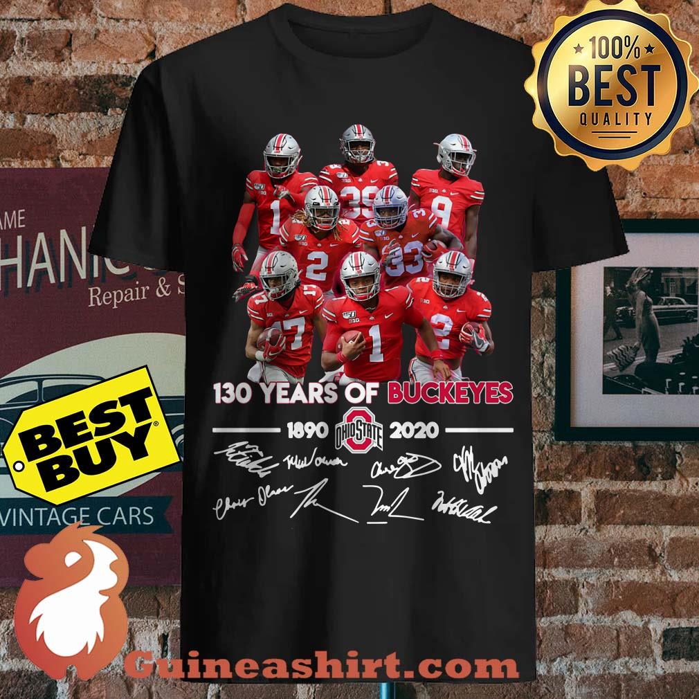 130 Years Of Buckeyes 1890 2020 Logo Signatures shirt sweater