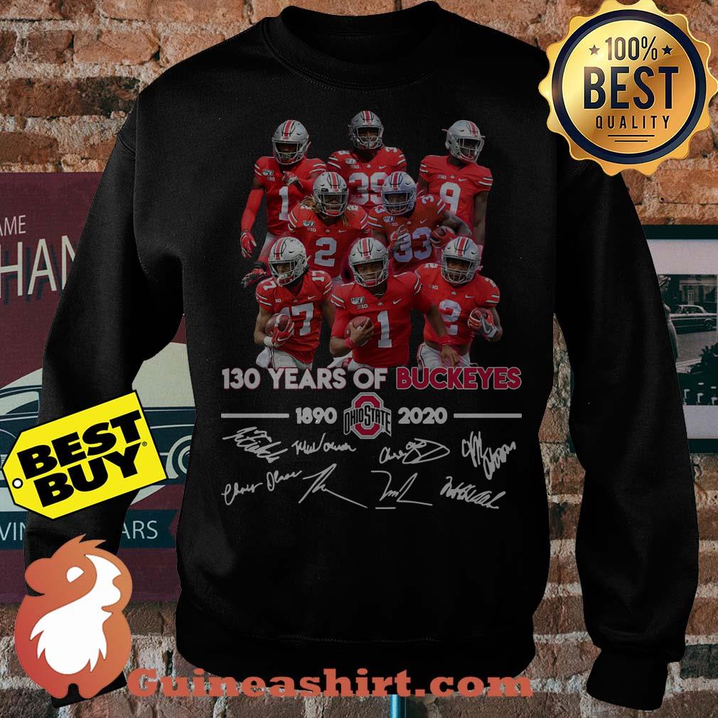 130 Years Of Buckeyes 1890 2020 Logo Signatures sweatshirt sweater