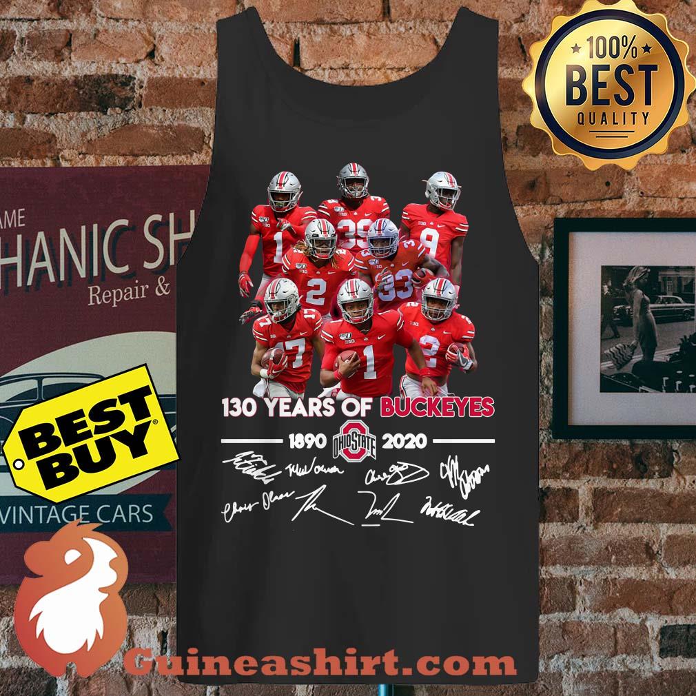 130 Years Of Buckeyes 1890 2020 Logo Signatures tank top sweater