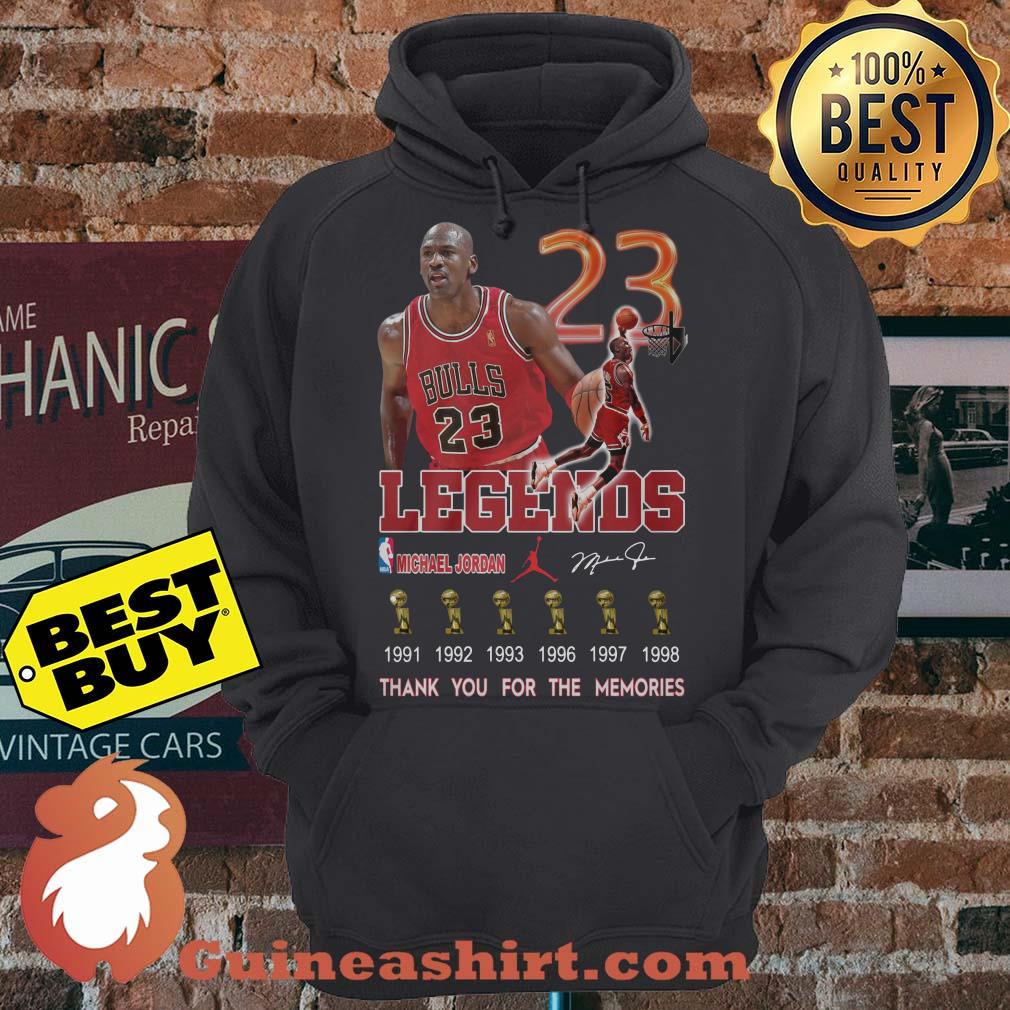 23 Michael Jordan Legends Signature 6 cup thank you memories hoodie