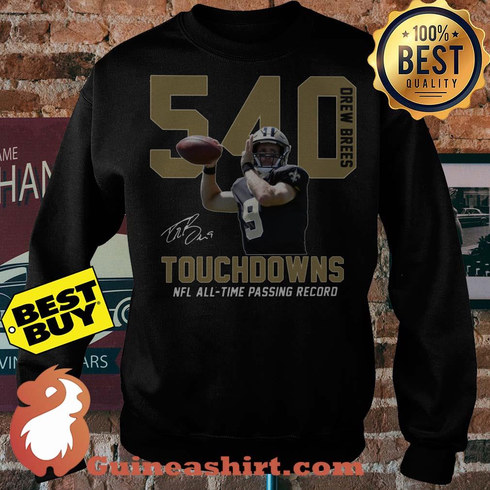 540 Drew Brees Touchdowns NFL All-time Passing Record Signature sweatshirt sweater