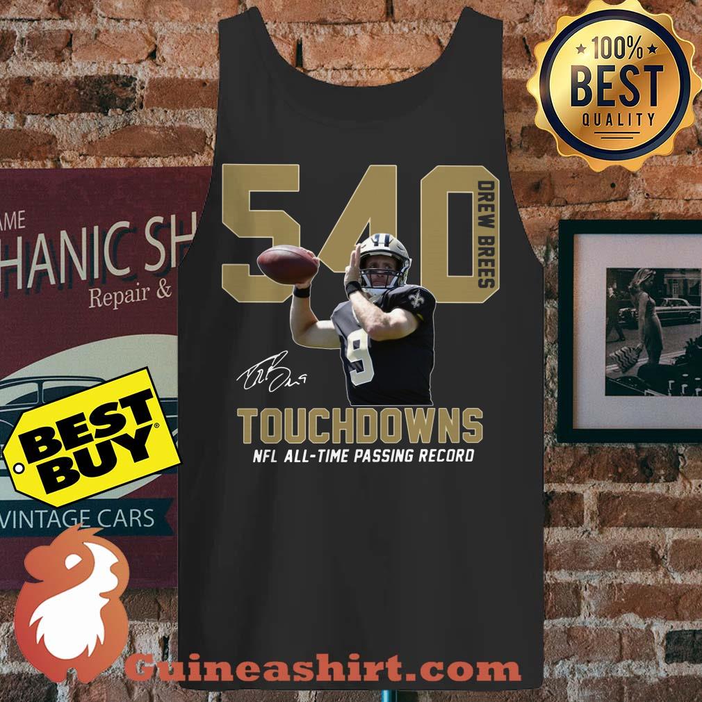 540 Drew Brees Touchdowns NFL All-time Passing Record Signature tank top sweater