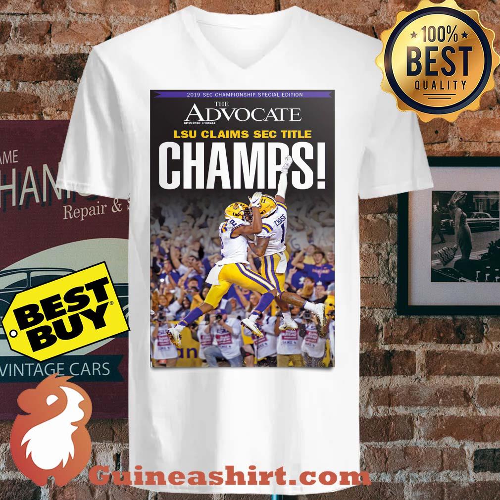 The Advocate LSU Claims Sec Title Champions v neck sweater