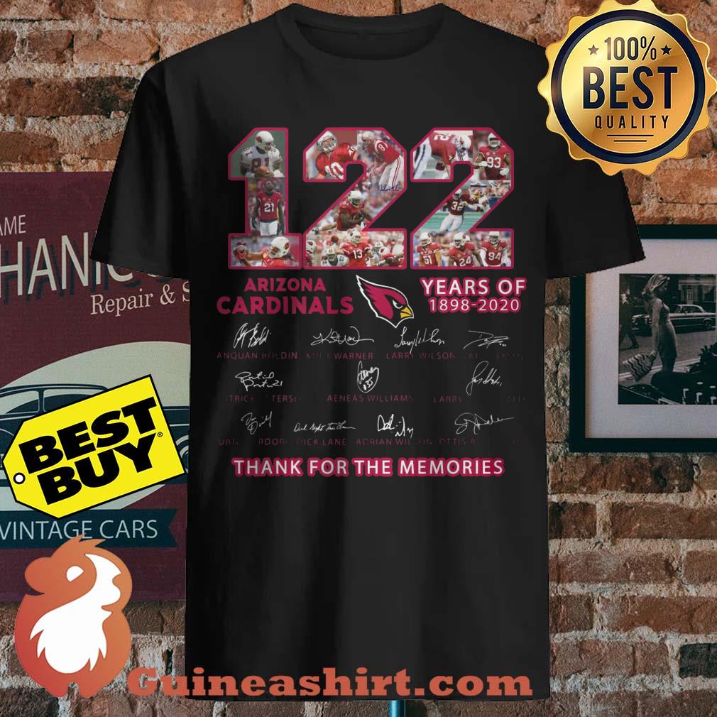 Arizona Cardinals 122 Years Of 1898 2020 Thank For The Memories Signatures shirt sweater
