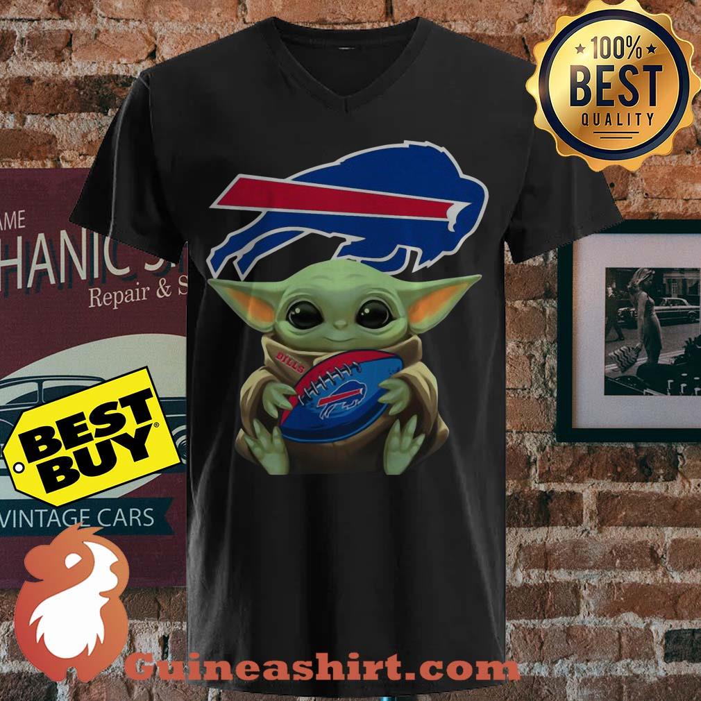 Baby Yoda Hug Buffalo Bills v neck sweater