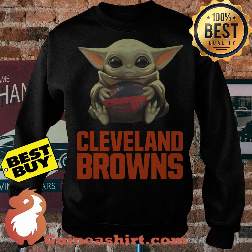 Baby Yoda Hug Cleveland Browns Logo sweatshirt sweater