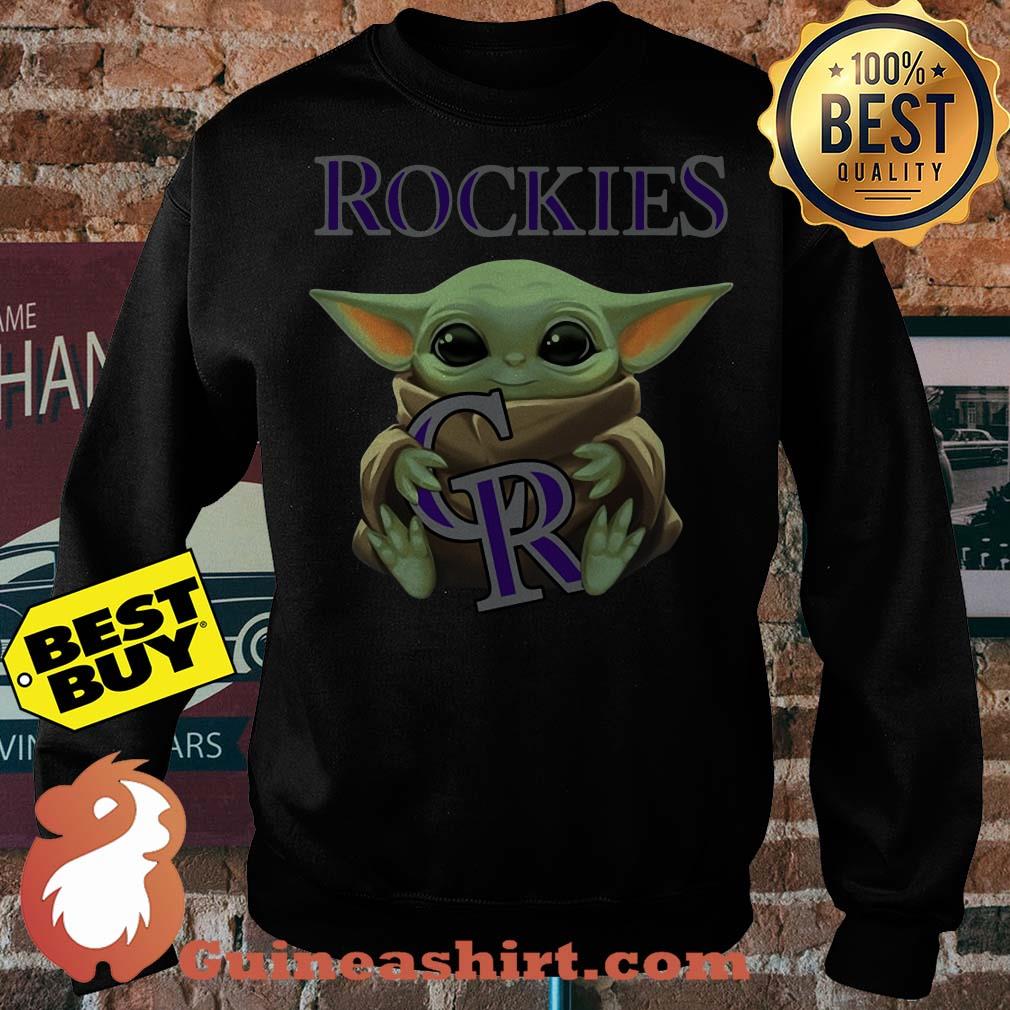 Baby Yoda Hug Colaro Rockies Logo sweatshirt sweater