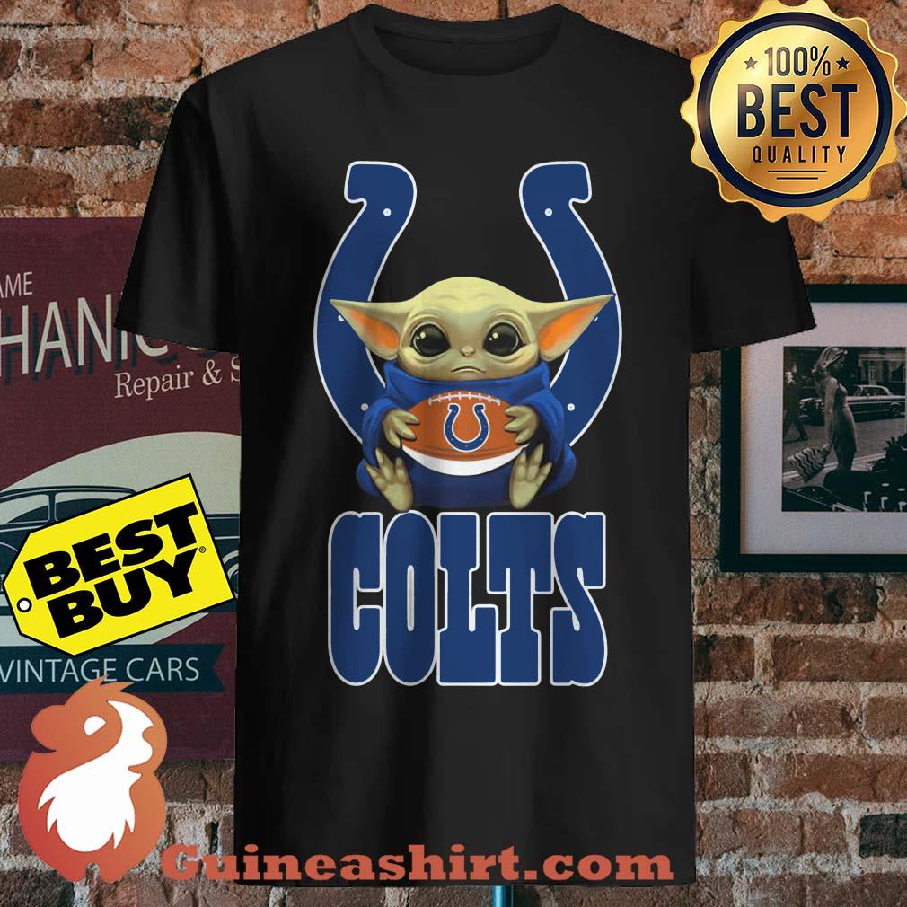 Baby Yoda Hug Indianapolis Colts Ball Logo shirt sweater