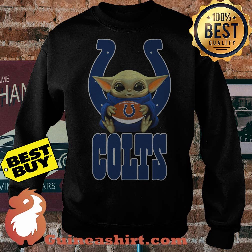 Baby Yoda Hug Indianapolis Colts Ball Logo sweatshirt sweater