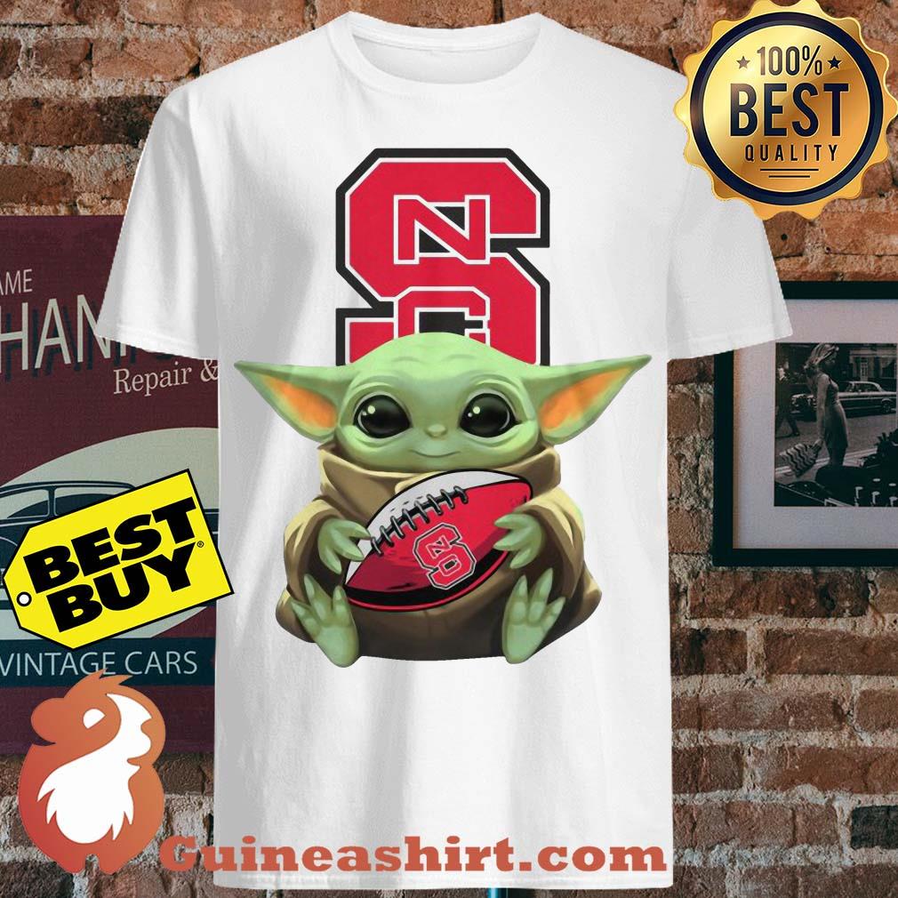 Baby Yoda Hug NC State Wolfpack Ball Logo shirt sweater