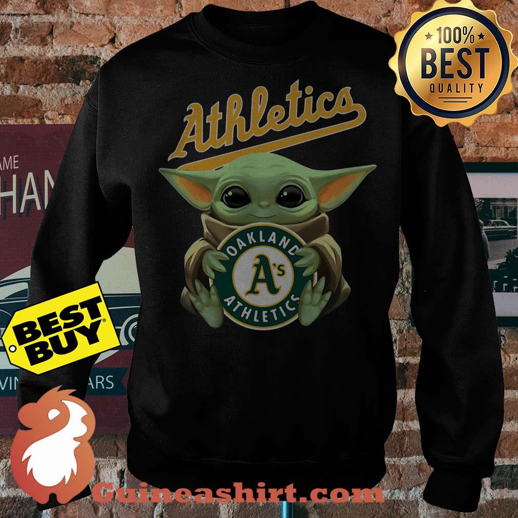 Baby Yoda Hug Oakland Athletics Logo sweatshirt sweater