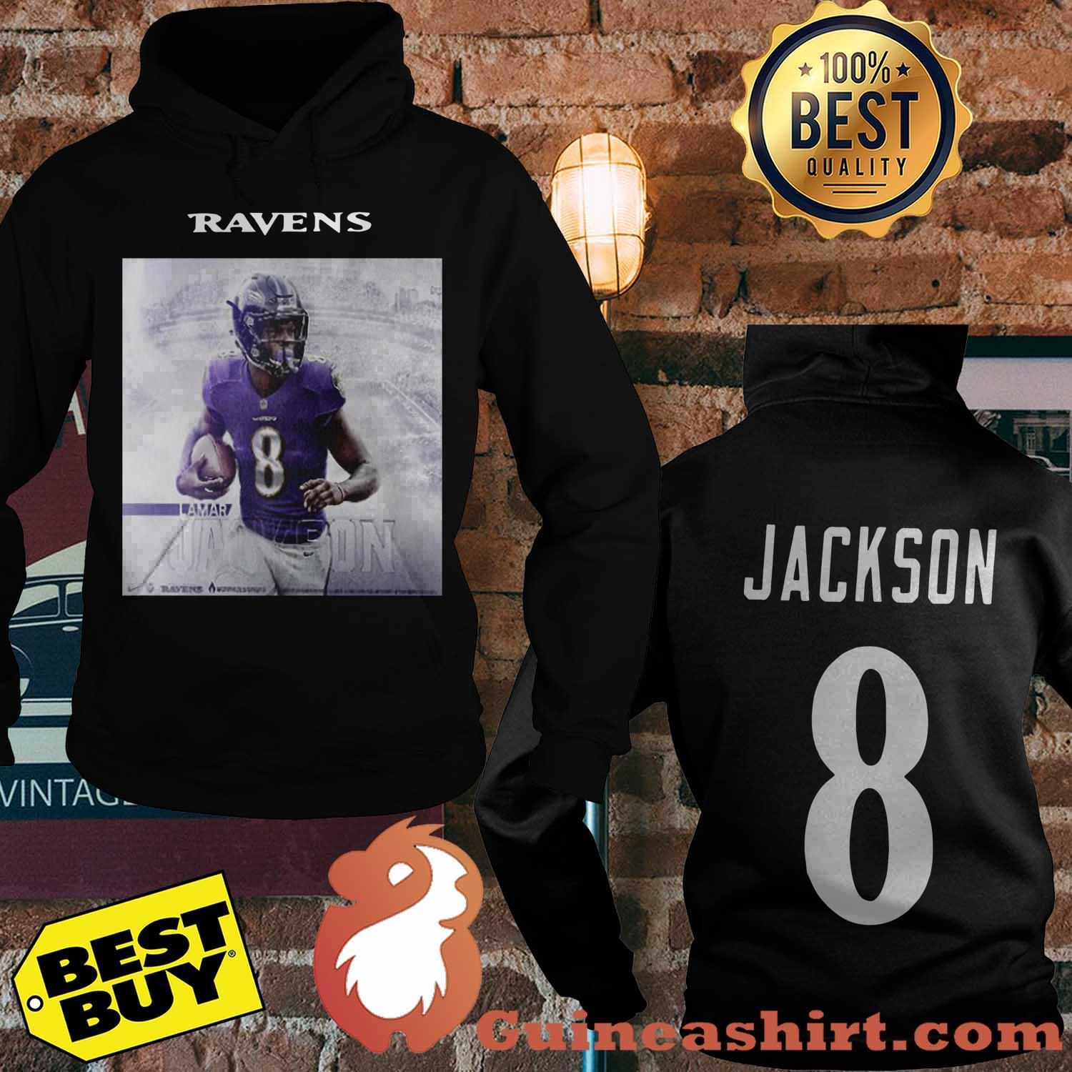 Baltimore Ravens Lamar Jackson Black Player Graphic hoodie sweater