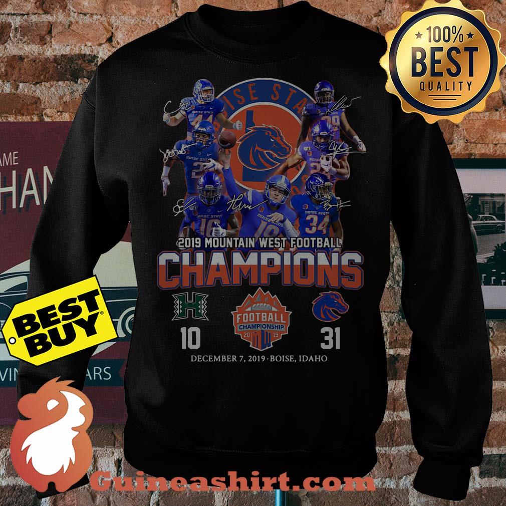 Boise State 2019 Mountain West Football Signatures sweatshirt sweater