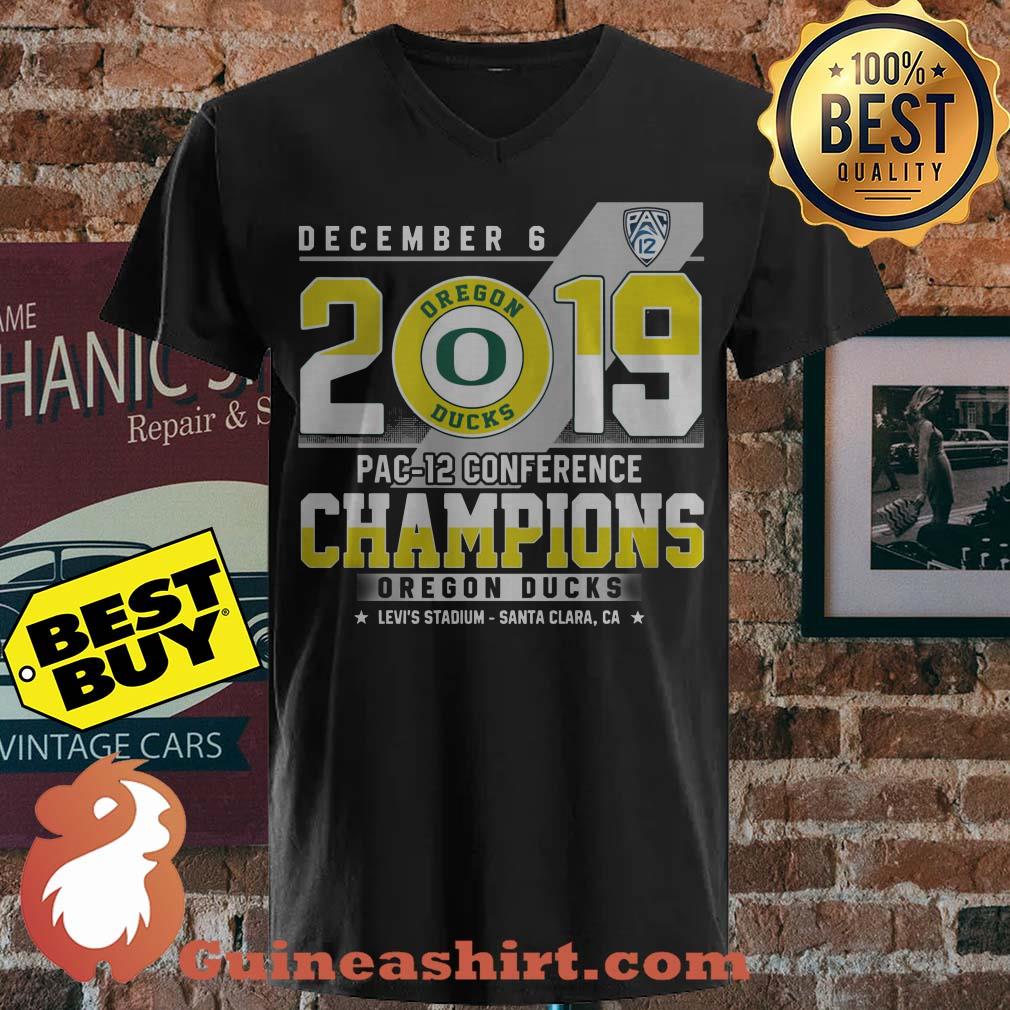 December 6 2019 Pac 12 Conference Champions Oregon Ducks v neck sweater