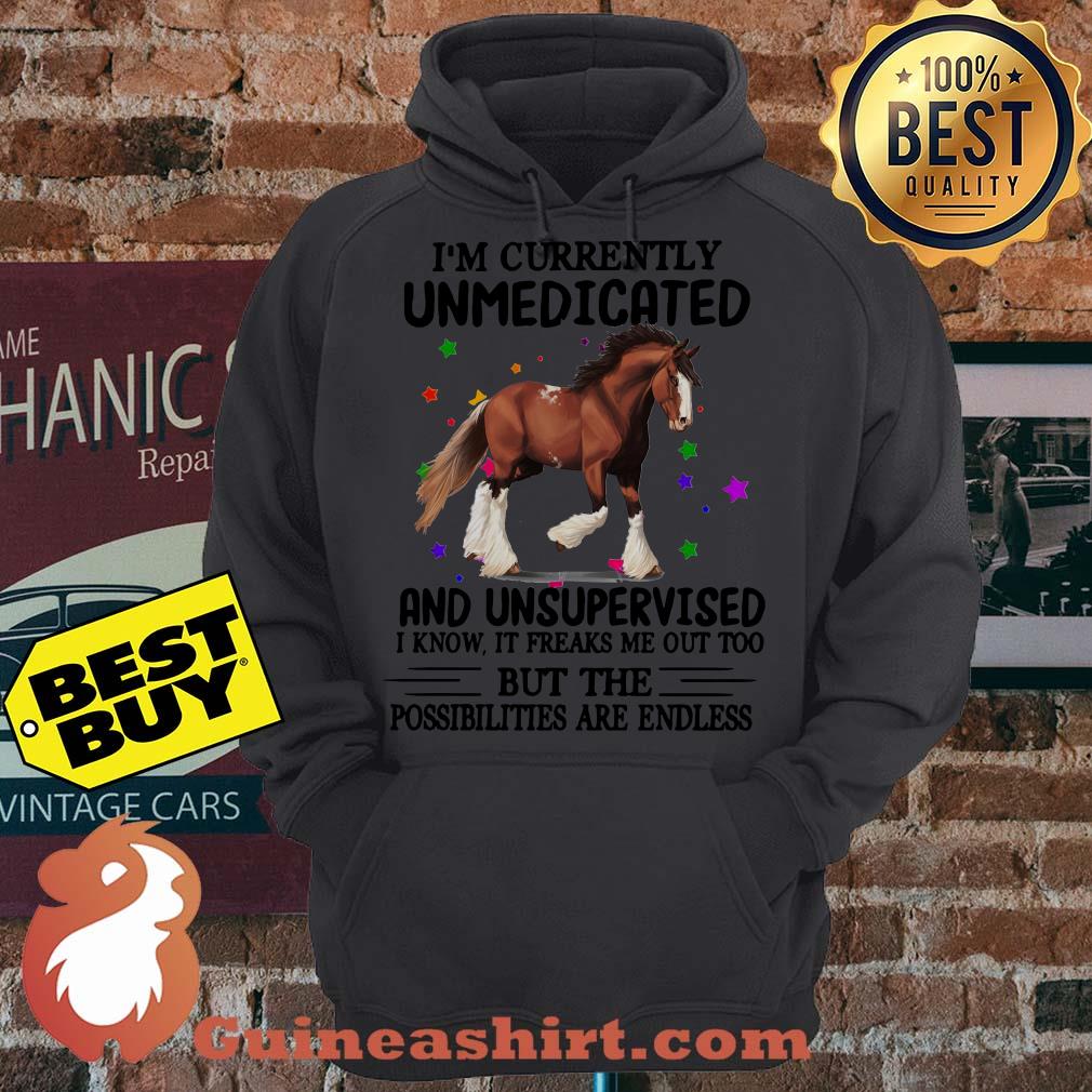 Horse I’m Currently Unmedicated And Unsupervised hoodie sweater