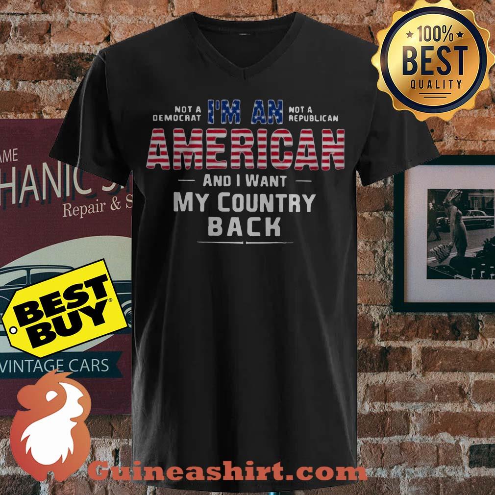 I'm An American And I Want My Country Back v neck sweater
