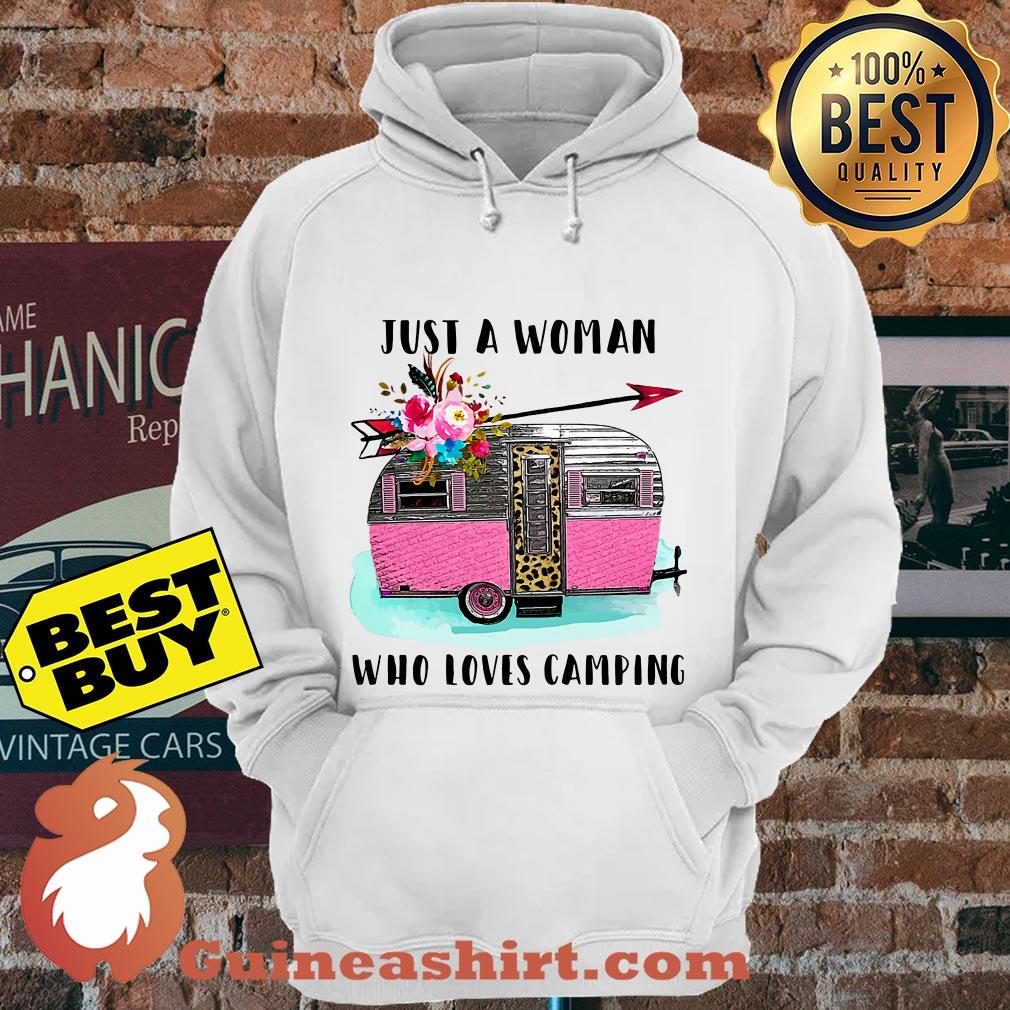 Just a woman who loves camping flower car hoodie sweater