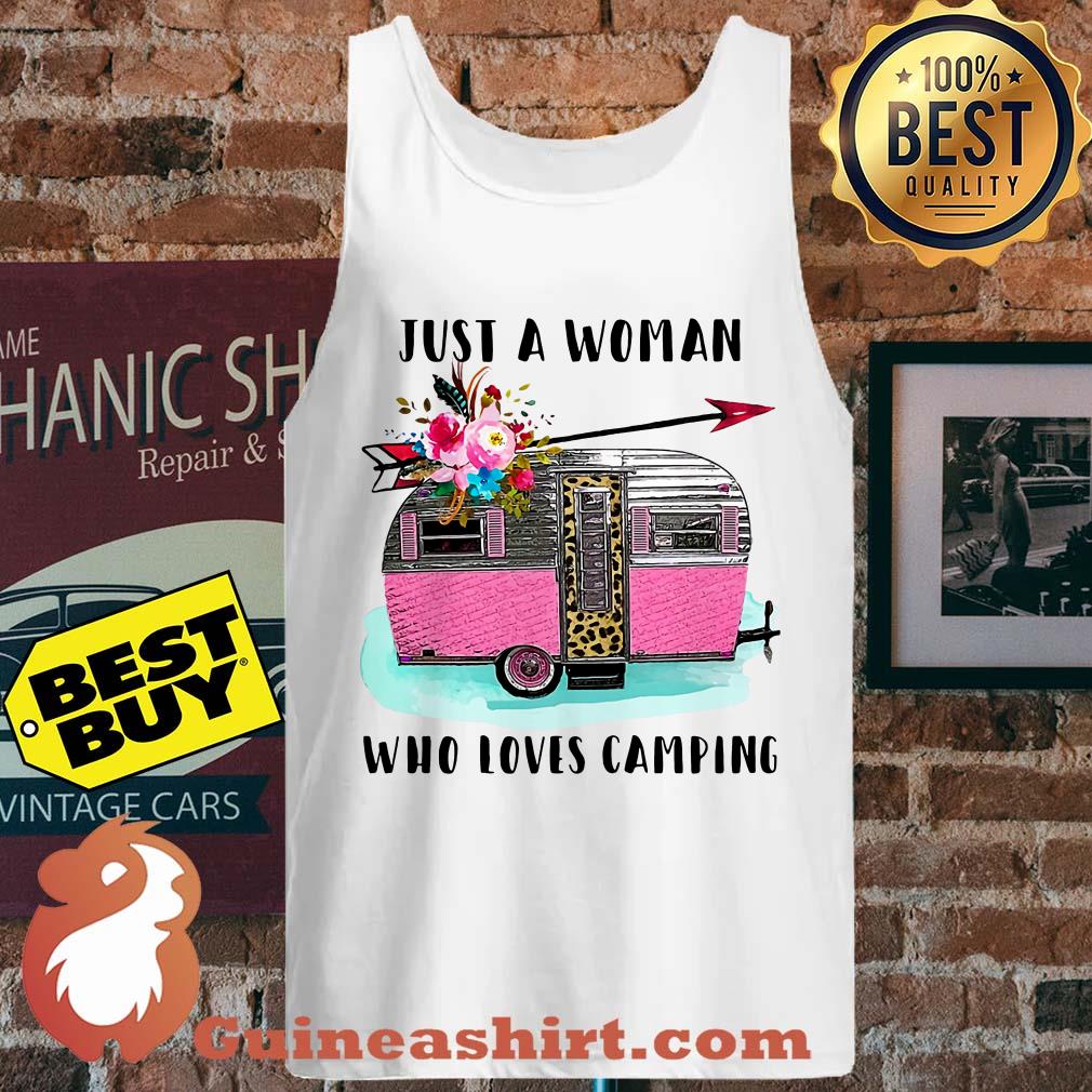 Just a woman who loves camping flower car tank top sweater