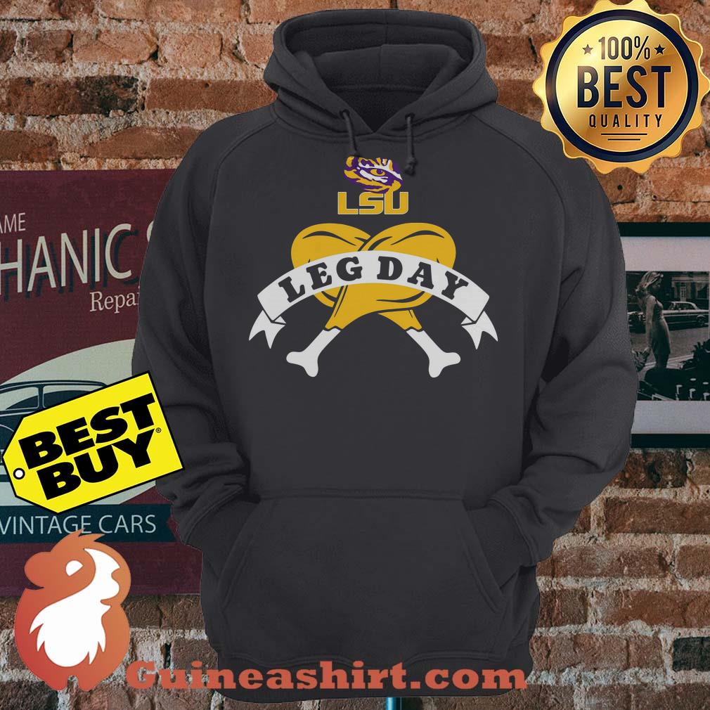 LSU Tiger Eye Decal Louisiana State University Logo Leg Day Chicken Drumstick hoodie