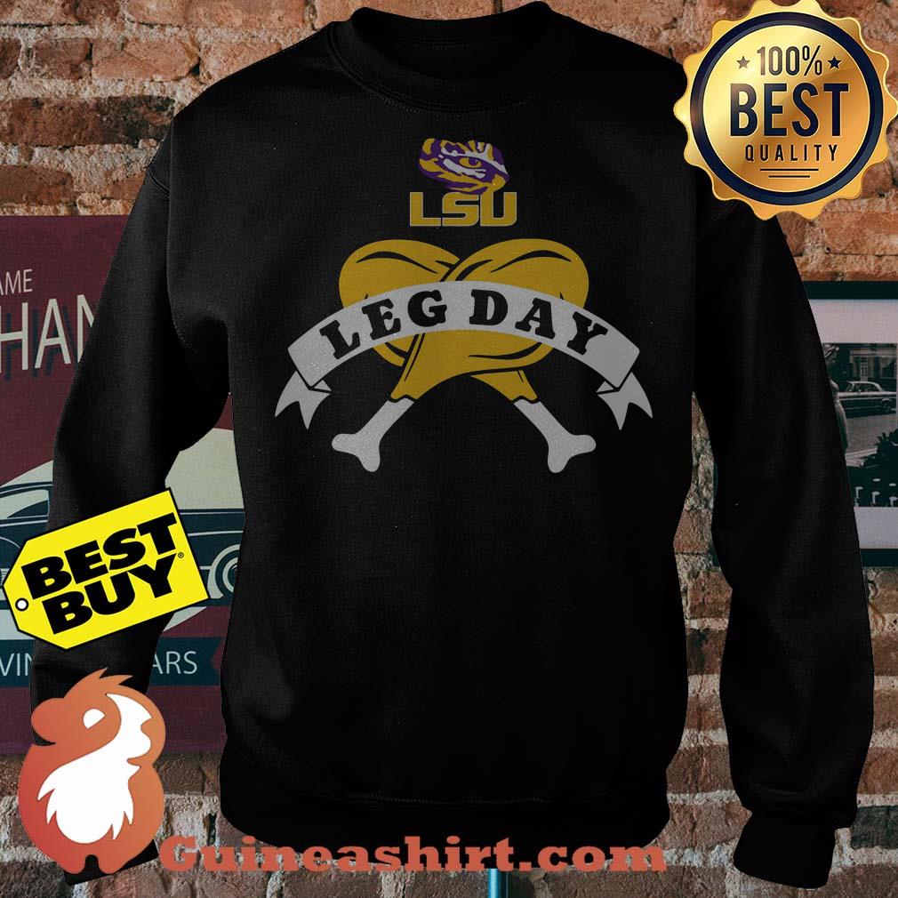 LSU Tiger Eye Decal Louisiana State University Logo Leg Day Chicken Drumstick sweatshirt