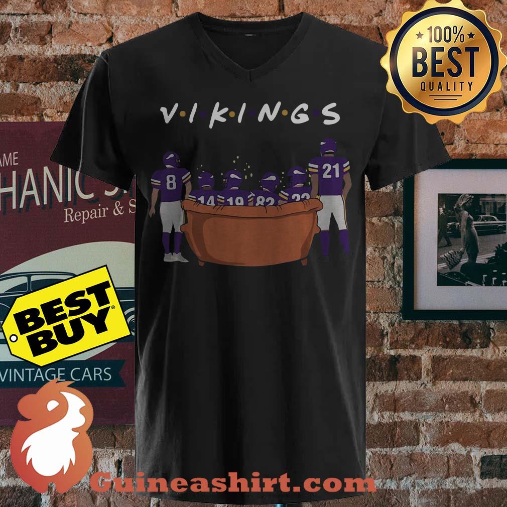 Minnesota Vikings Friends TV show sitting on the sofa Christmas v neck