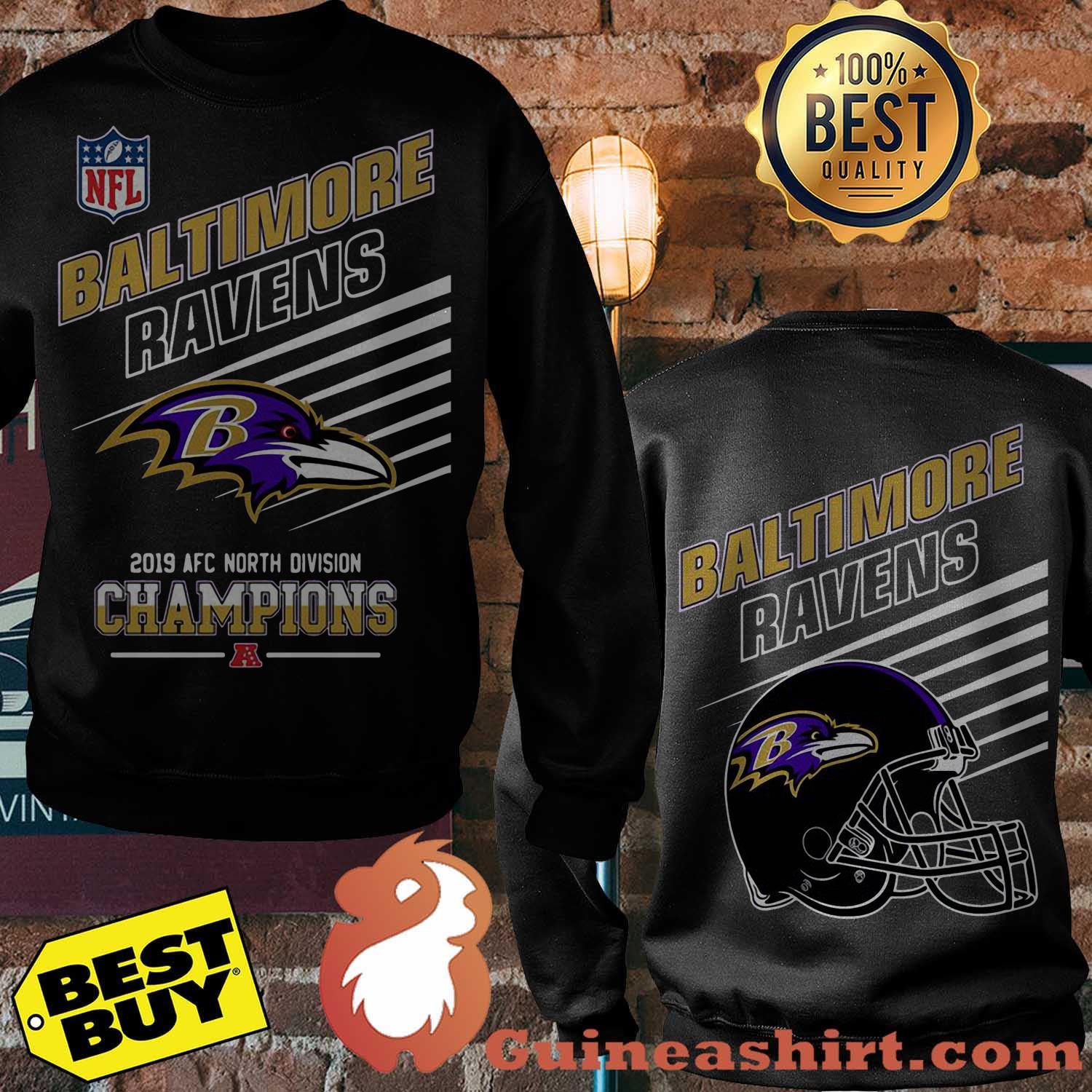 NFL Baltimore Ravens 2019 AFC North Division Champions Logo sweatshirt sweater