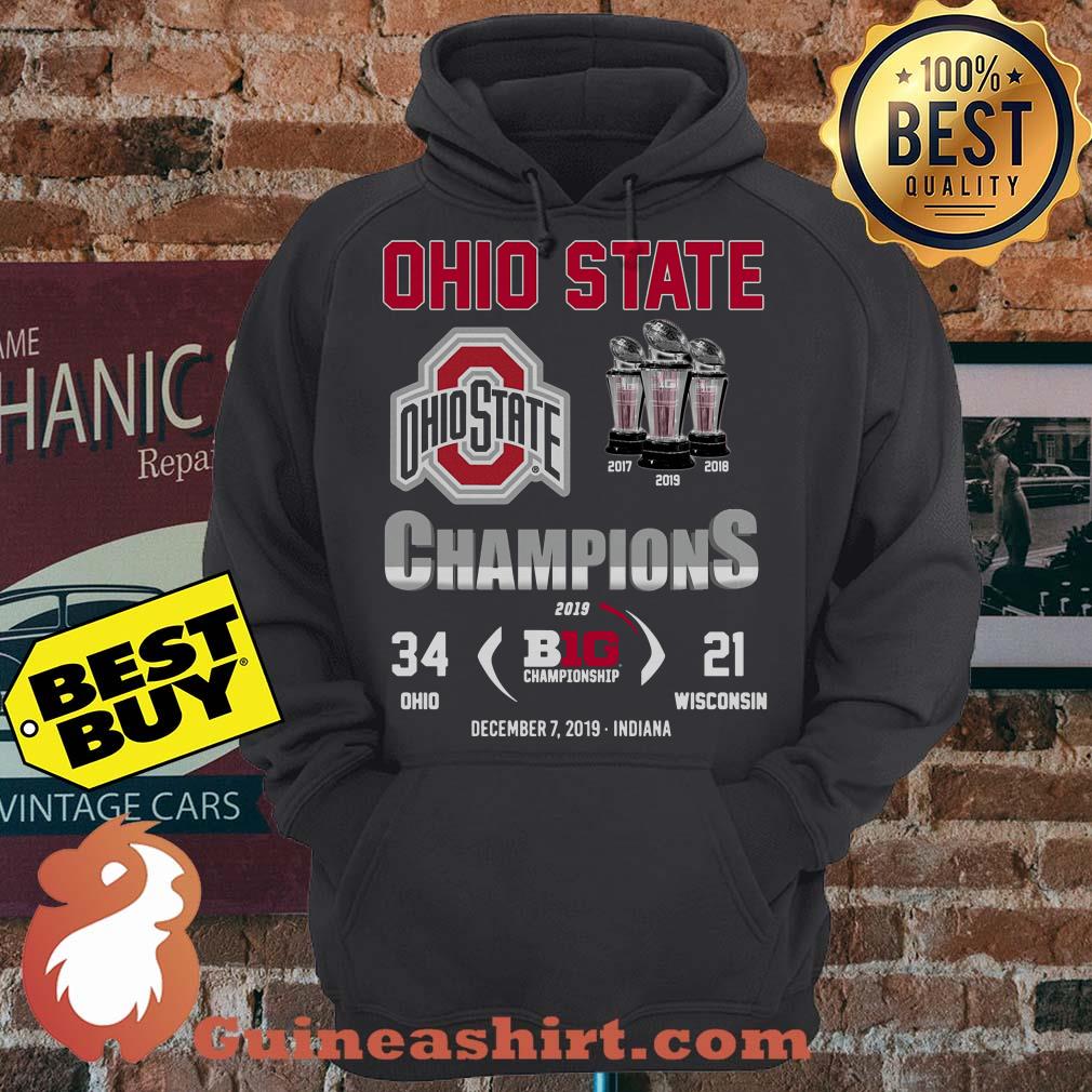 Ohio State Three Cups Champions Logo hoodie sweater